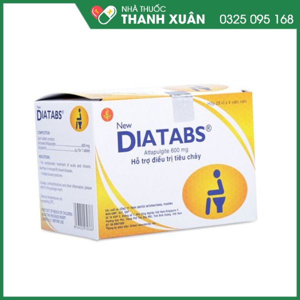 New Diatabs điều trị tiêu chảy cấp và mạn tính